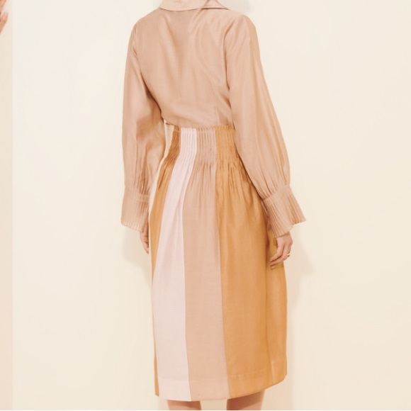 Anthropologie SWGT Stripe Pleated Shirt Dress Small - Picture 3 of 15